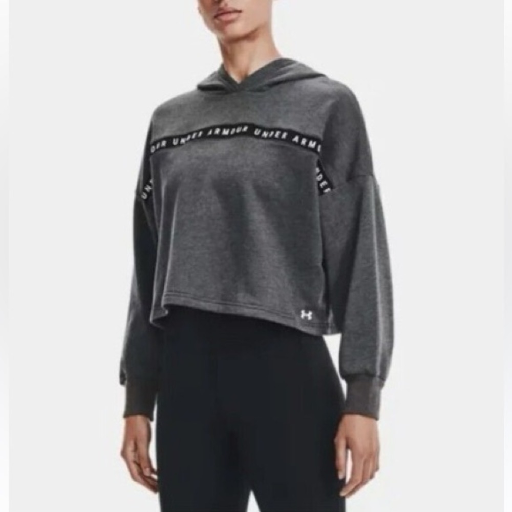 Women's UA Rival Terry Crop Hoodie Under Armour,   Size S.  EUC.